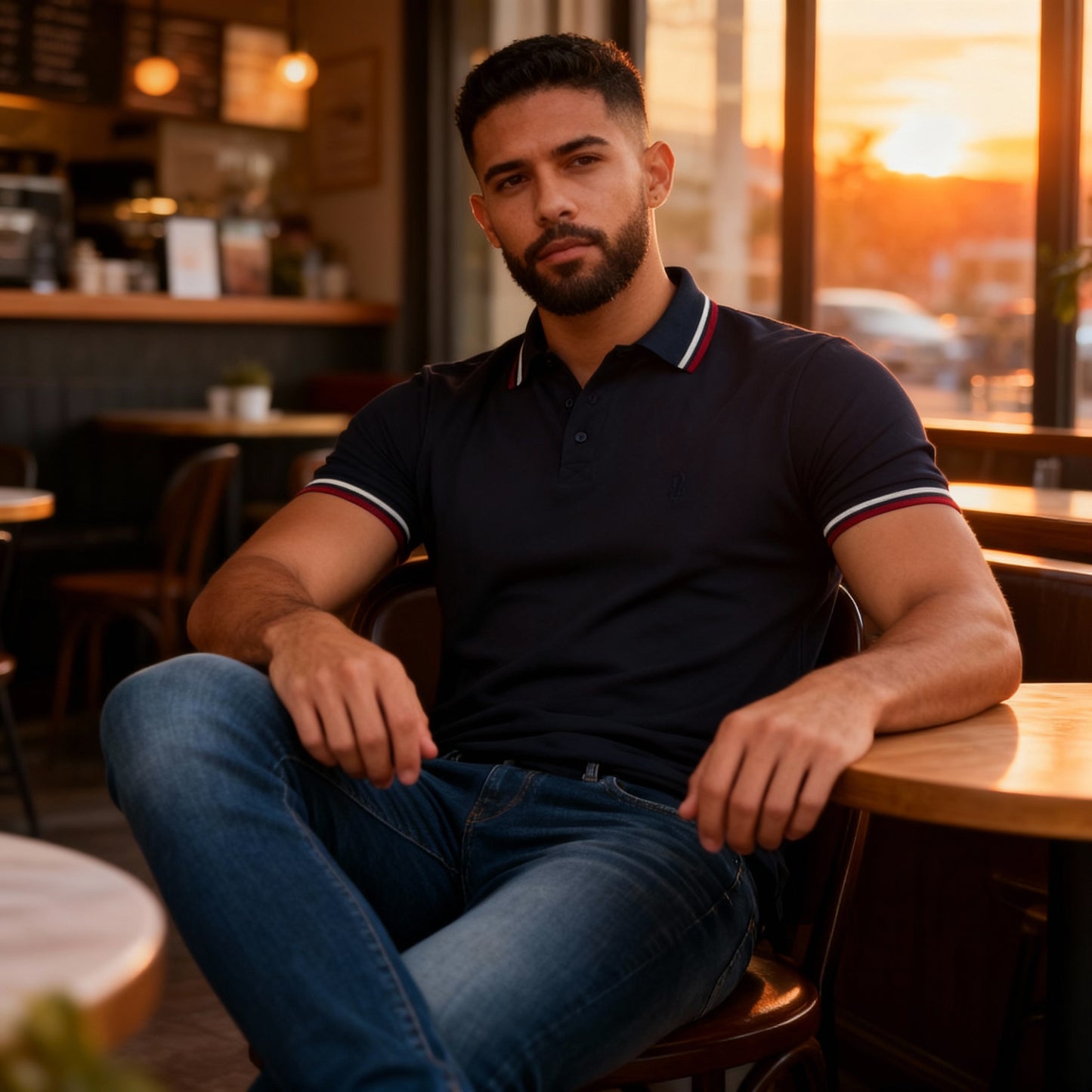 Polo Azul Marino para Hombre