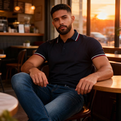 Polo Azul Marino para Hombre