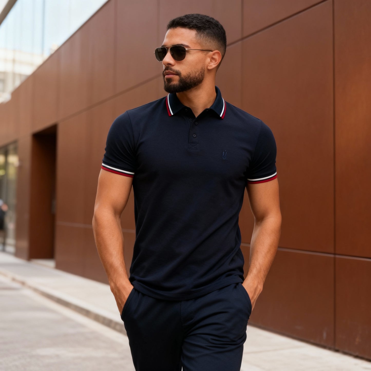 Polo Azul Marino para Hombre