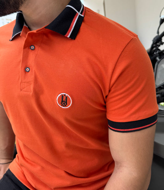 Polo Naranja 100% algodon  Premiun