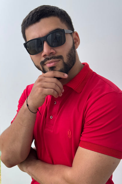 Polo Roja Básica – Comodidad -Ajuste Perfecto