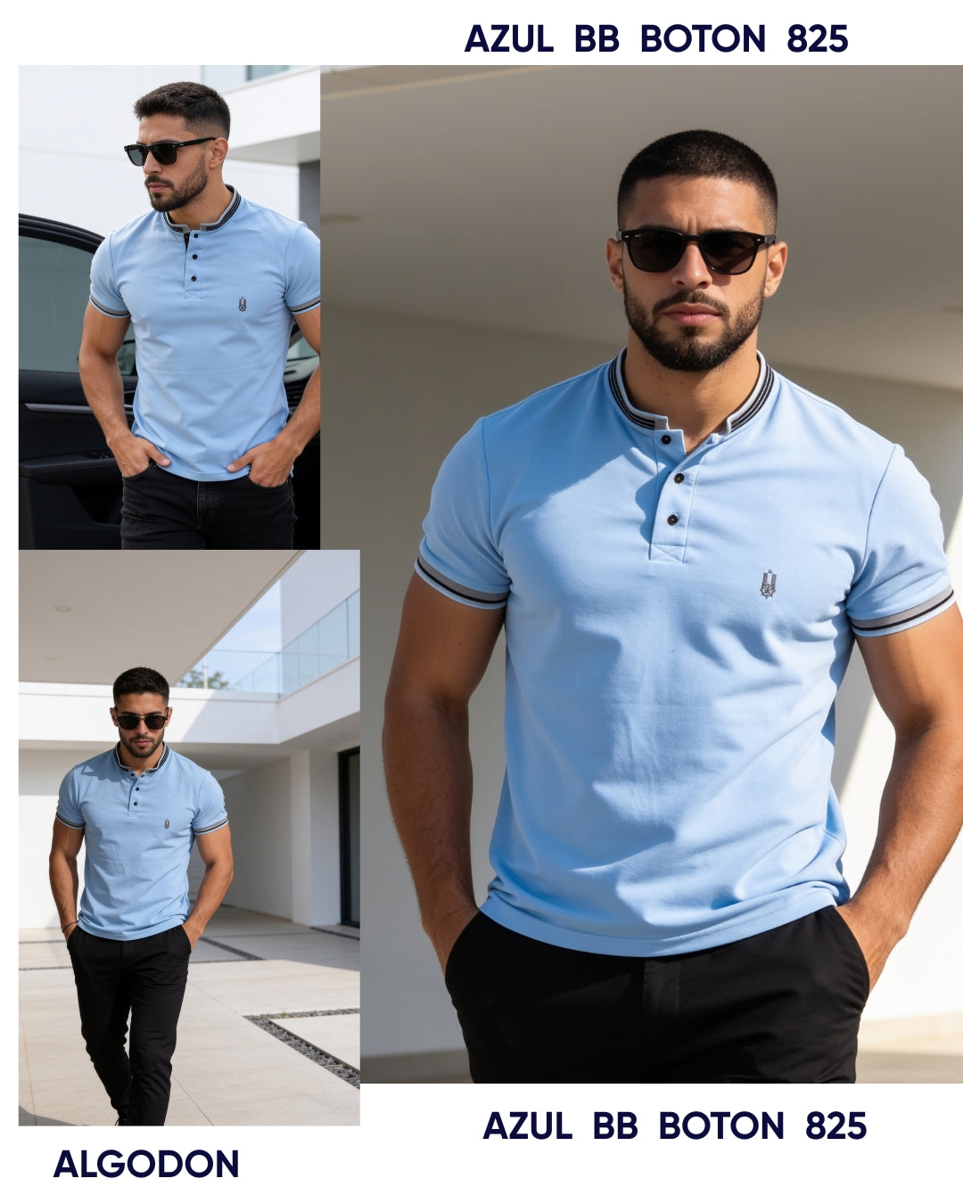 Polo Caballero Slim  Cuello MAo