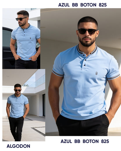 Polo Caballero Slim  Cuello MAo