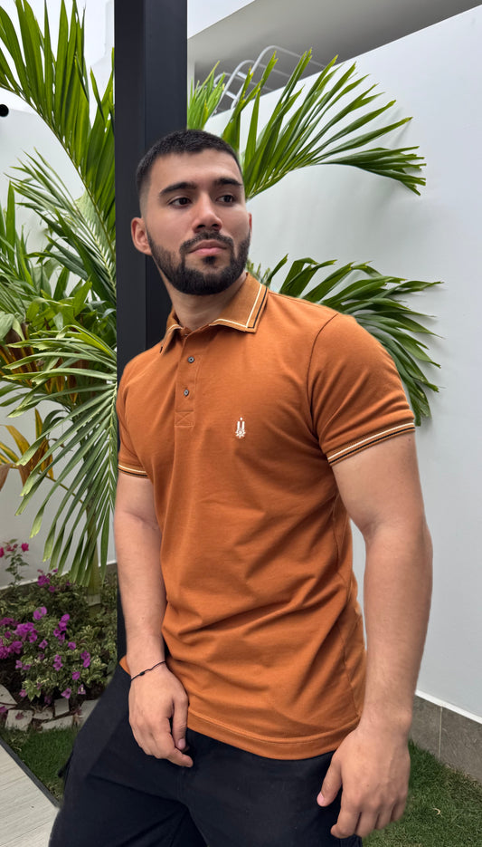 Polo Color Café – Piqué Peruano de Alta Gama Ref 25106