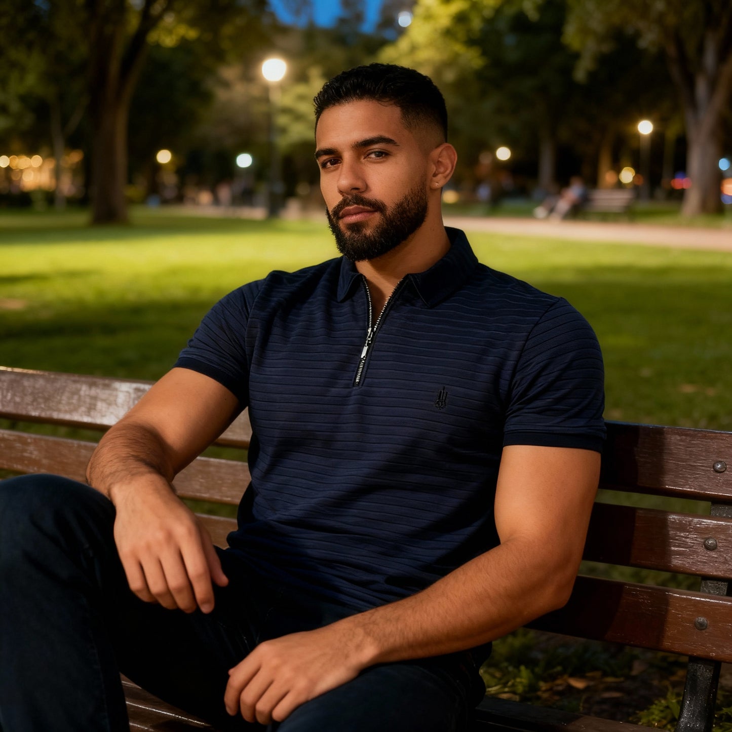 Polo azul Navy  Cierre 14