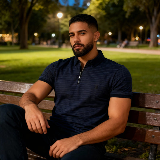 Polo azul Navy  Cierre 14