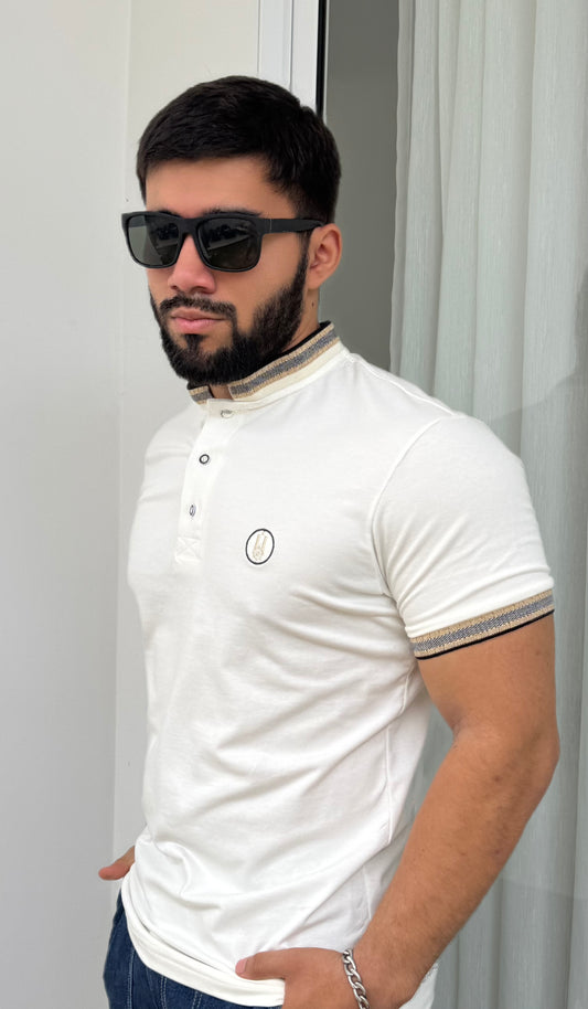 Polo cuello Mao Color hueso