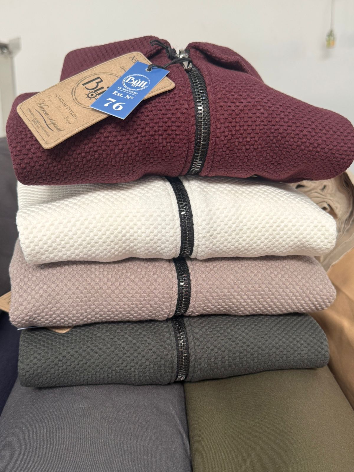 Polo Textura con Cierre