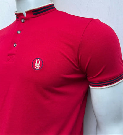 Polo Roja Cuello  Mao