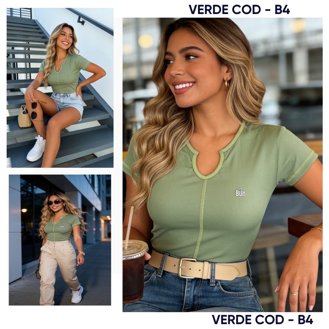 Blusa Dama Basica Rib