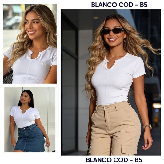 Blusa Dama Basica Rib